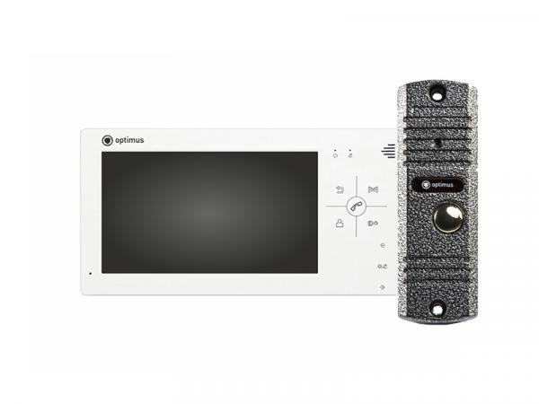 Комплект видеодомофона Optimus VM-7.0 + DS-700L (Серебро) - картинка 1